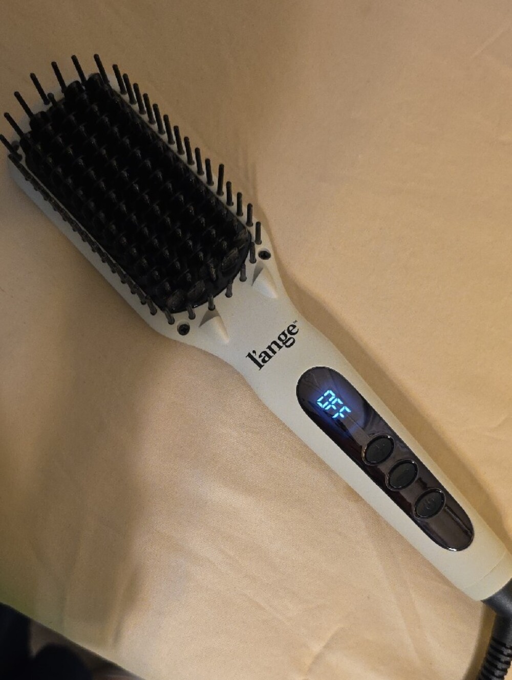 Lange White and Black Paddle Hair Straightening Brush - Picture 3 of 4